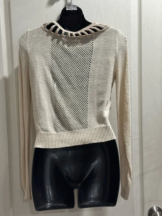 AllSaints Spatialfields Frivolite Cream Cardigan - Picture 2 of 5